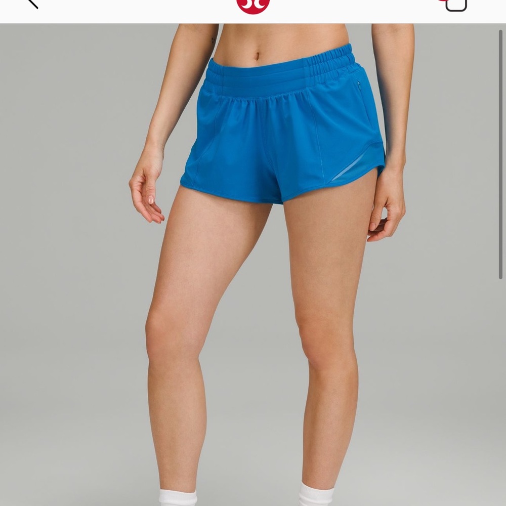 Blue lululemon shorts lightly work size 6